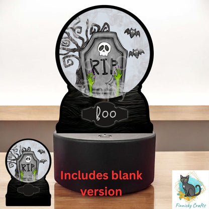 Cemetery Tombstone Headstone Zombie hands With and without words png - Sublimation Designs - Acrylic Light Base - Halloween Decor