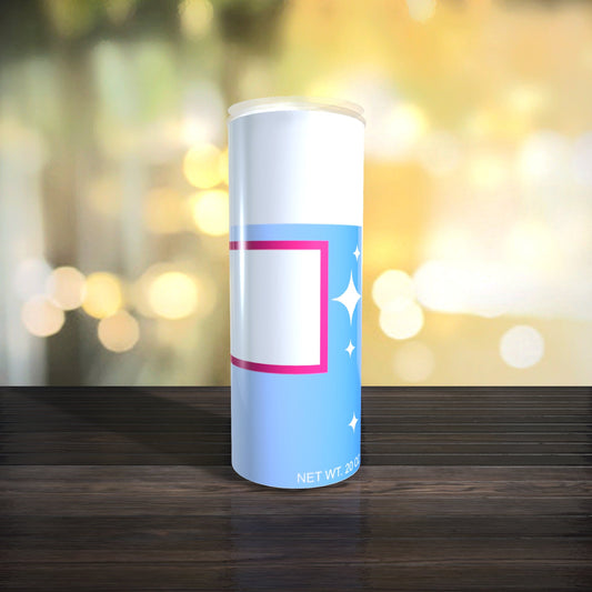 Customizable Spray Can Tumbler Template - Be Gone Template - Pink White Blue - Digital Design - Sublimation Tumbler