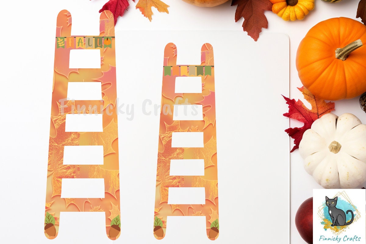 Fall Autumn Ladder Sublimation Design png