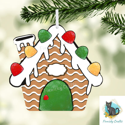 Gumdrop House - Customizable, Christmas Ornament, Christmas Tag, Nightlight, Sublimation, Digital, PNG, Design, MDF and Acrylic