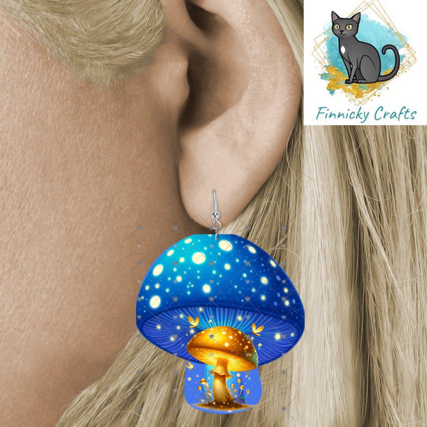 Mushroom Earrings Bundle Sublimation, Digital, PNG, Design, Download