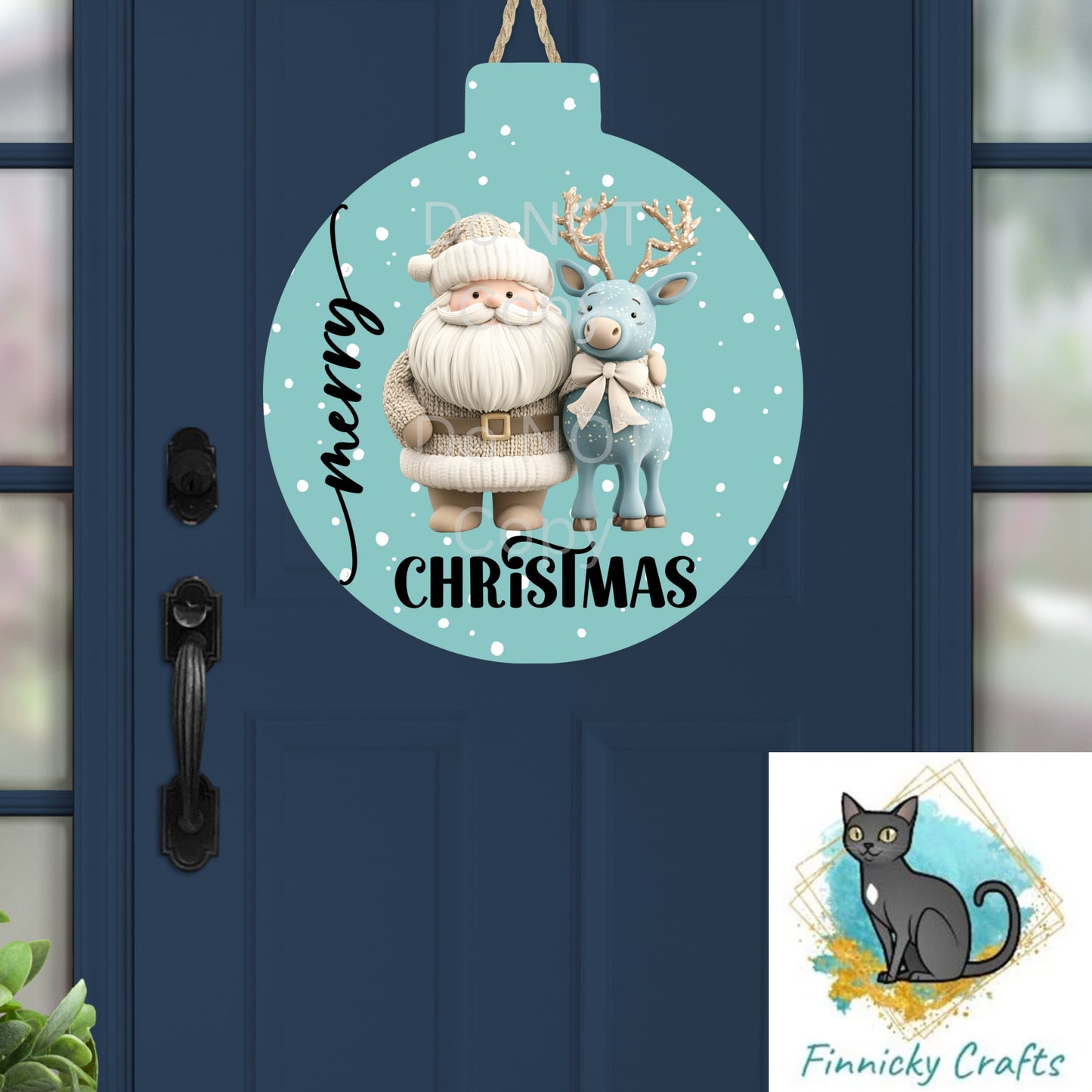 Fishing Bobber Ornament, Santa Reindeer Christmas, Customizable, Personalize, Sublimation, Digital, PNG, Design, Download Only, Night Light