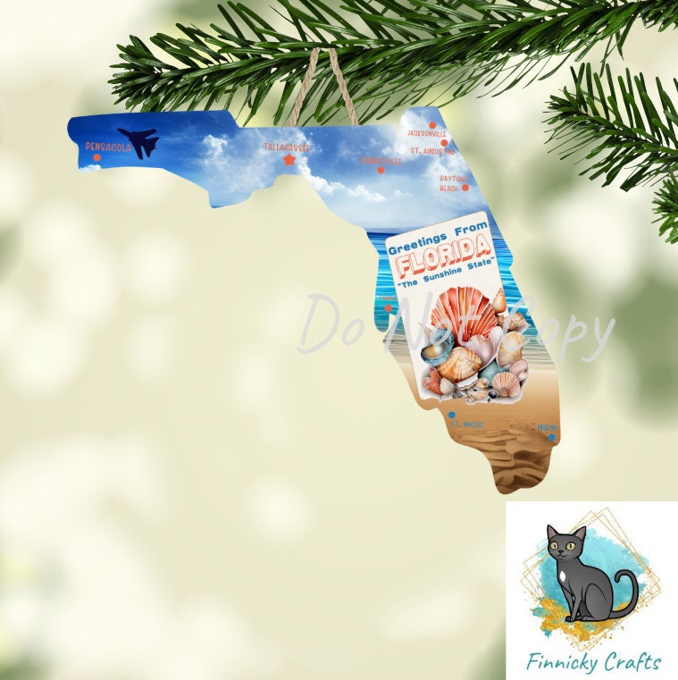 Florida State Shape, Beach, Major Cities, Sublimation, PNG, Digital Download, Earrings, Door Hanger, Decoration, Ornament
