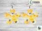 Honeycomb/Bee Sublimation Flower Digital Design- Earrings - Signs - Design