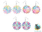 Sunflower Shape Earrings, Stained Glass, PNG File For Sublimation Design, Digital Download, Sign , Keychain / Badge Reel Sublimation