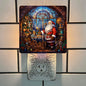 Christmas Stained Glass, Santa's Workshop, Sign, Sublimation, Digital, PNG, Design, Acrylic, Nightlight, Light Base