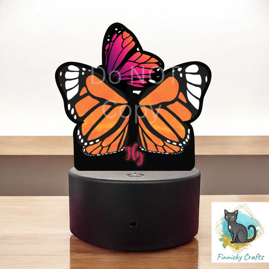 Monarch Butterfly png - Sublimation Designs - Acrylic Light Base - Decor - Night Light - Gift - Fly