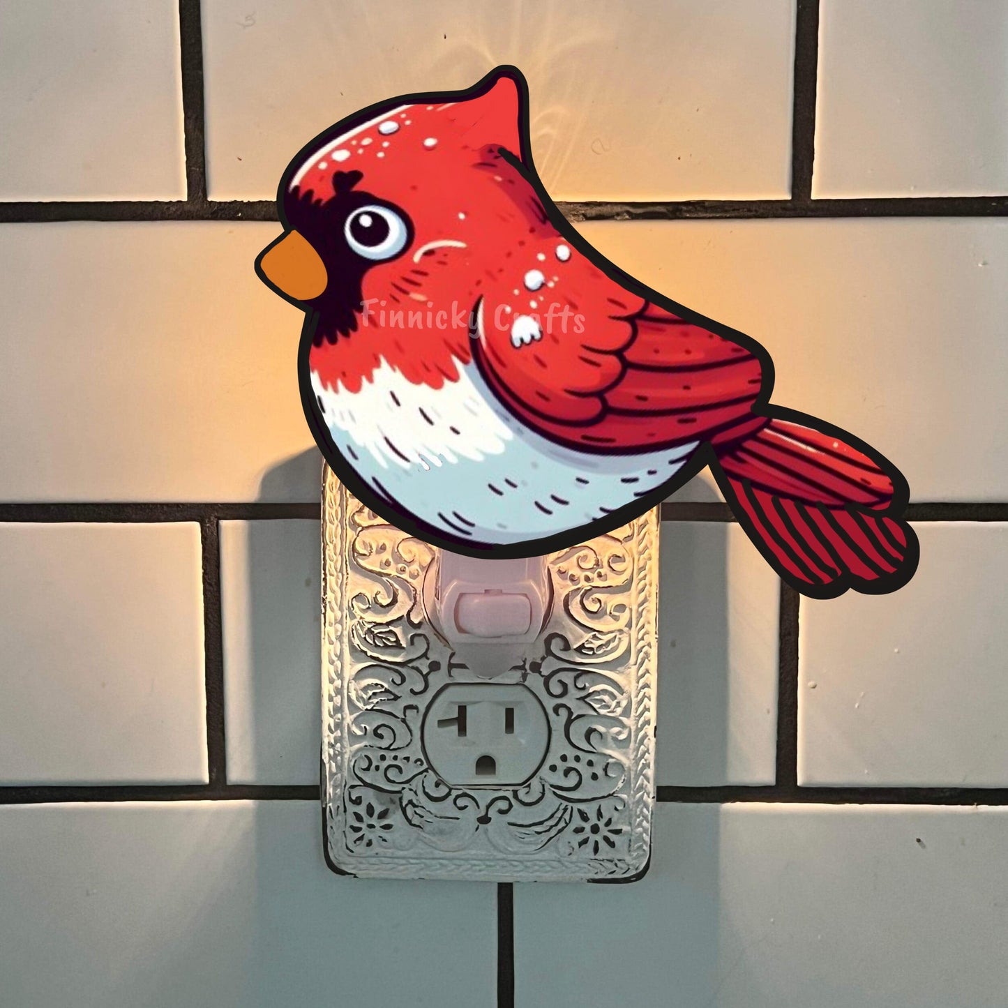 Red Cardinal - Christmas Winter Ornament, Earrings, Nightlight, Sublimation, Digital, PNG, Design, Download, MDF and Acrylic