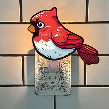Red Cardinal - Christmas Winter Ornament, Earrings, Nightlight, Sublimation, Digital, PNG, Design, Download, MDF and Acrylic