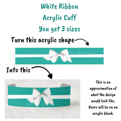 Pretty Ribbon, Bracelet Cuff Sublimation Designs - Small, Medium, Large PNG files