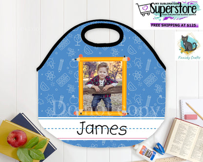 Lunch bag png, Tumbler png, Neoprene, school, customizable, straight tumbler wrap, sublimation, png