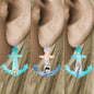 Sea-themed Anchor Earrings, Badge Reels, Decor, Signs, Sublimation, Digital, PNG Design, Earrings.
