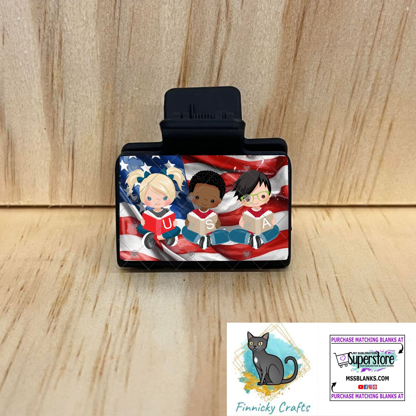 Reading, America, Kids, Diversity, Large hair clip, small hair clip, sublimation, png