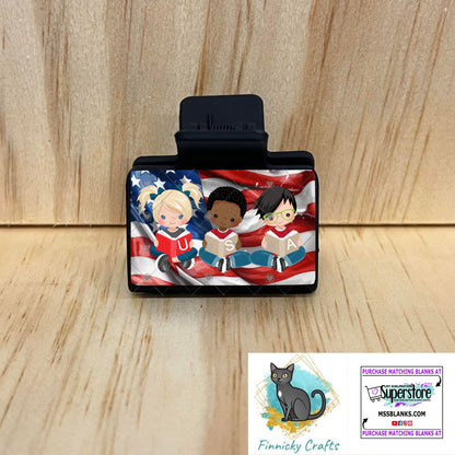 Reading, America, Kids, Diversity, Large hair clip, small hair clip, sublimation, png