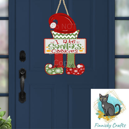 Green Red Elf Sign Tag - Customizable, Christmas Ornament, Christmas Tag, Nightlight, Sublimation, Digital, PNG, Design, MDF and Acrylic