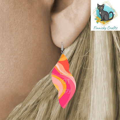 Swirl Bundle  70s Design, Bright colors, Earring, Keychain, Wall Hanger, Door Hanger, Sublimation, Digital, PNG, Design, Download Only