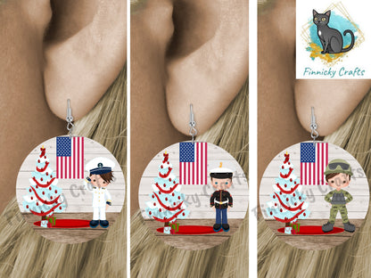 Military, Army, Marines, Navy, Christmas, Digital, PNG, Download, Ornament, Sublimation, Coaster, Round, Christmas, Badge Reel