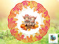 Scallop Wind Spinner, Pigs, Autumn Leaves, Fall, Sublimation, Digital, PNG, Design, Download