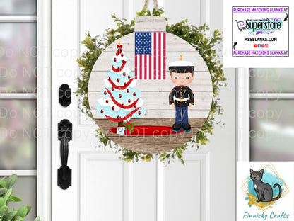 Bulb, Bobber, Military, Army, Marines, Navy, Christmas, Digital, PNG, Download, Ornament, Sublimation, Coaster, Round, Christmas, Badge Reel