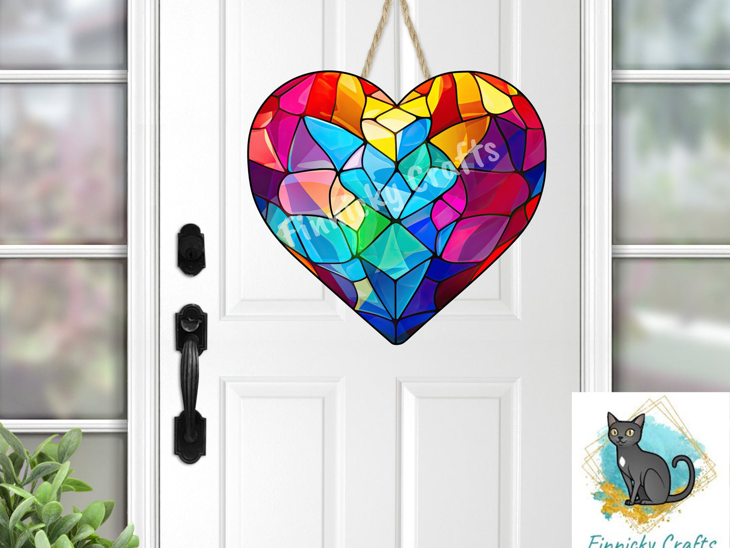 Stained Glass Heart, Earrings, Keychain, Wall Hanger, Door Hanger, Sublimation, Digital, PNG, Design, Download Only