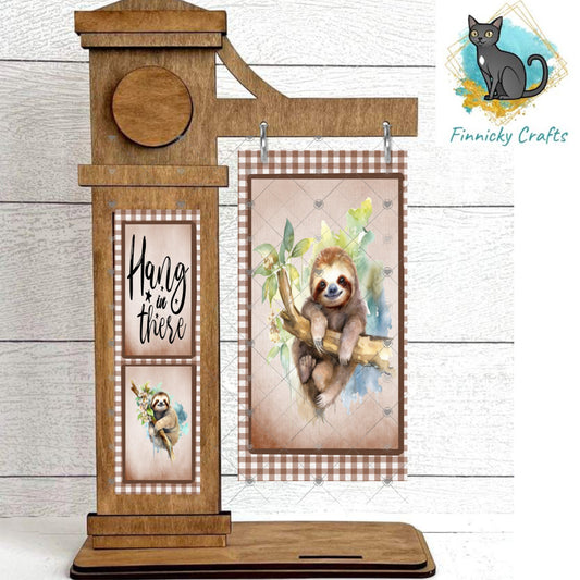 2 Piece Hang In There Sloth Inserts, Sublimation, Digital, PNG, Design, Download, Interchangeable