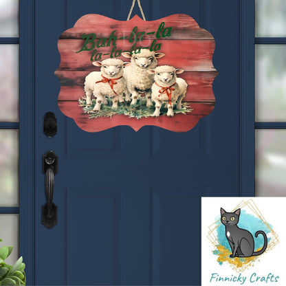 Benelux Sheep Christmas Winter Ornament, Bah-la-la-la, Nightlight, Sublimation, Digital, PNG, Design, Download, MDF, Acrylic, DTF