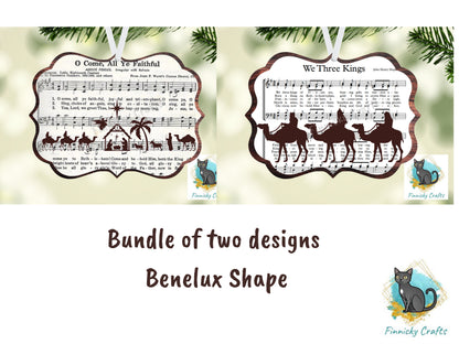 Benelux Christmas Carols - Bundle of 2 - Christmas Sublimation Design PNG Graphic Clip Art Digital Download Benelux shape