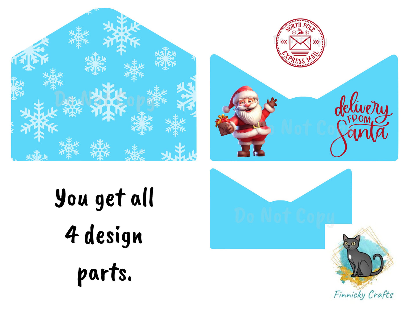 Christmas Letter, Letter from Santa, Gift Card holder, Sublimation, Digital Design, PNG, Download, Decoration, Door Hanger, Ornament