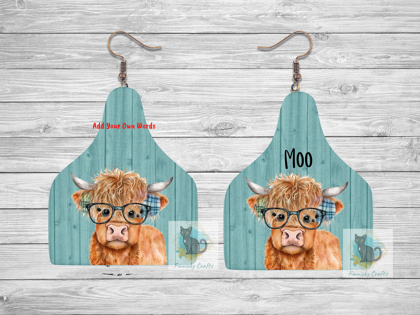Customizable Highland Cow Tag Shape  png - Sublimation Designs Wall Hanger - Earring Png - Cow Tag Download