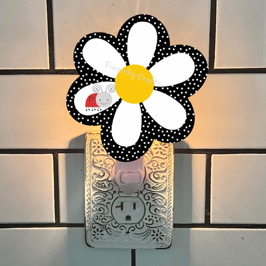 Chubby Flower Sublimation - MDF or Acrylic - Night Light - Digital Design- Earrings - Signs - Sun Catchers - Purse Charms - Ladybug