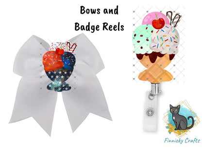 Ice Cream Sundae Earrings Bundle Sublimation, Digital, PNG, Design, Download