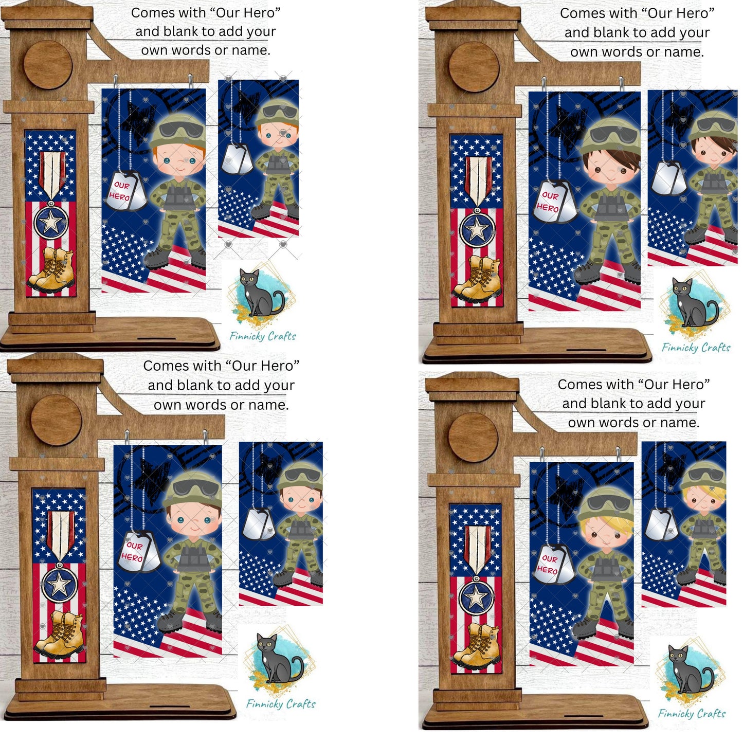 2-Piece, Customizable, Interchangeable Military Sign Inserts, Army Men, Bundle Sublimation, Digital, PNG, Design, Download