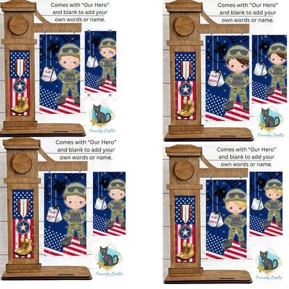 2-Piece, Customizable, Interchangeable Military Sign Inserts, Army Men, Bundle Sublimation, Digital, PNG, Design, Download