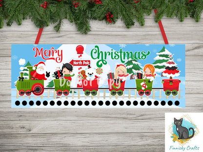 Candy Cane Holder, Santa Train, North Pole Christmas, Digital, PNG, Design, Download, Ornament,Decoration,Sublimation