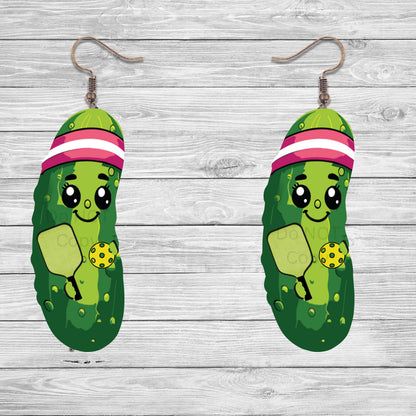 Pickleball pickle keyring,  PNG, Digital Download, Sublimation, Decor, Earrings, jewelry, ornament,  Badge Reel, Keyring