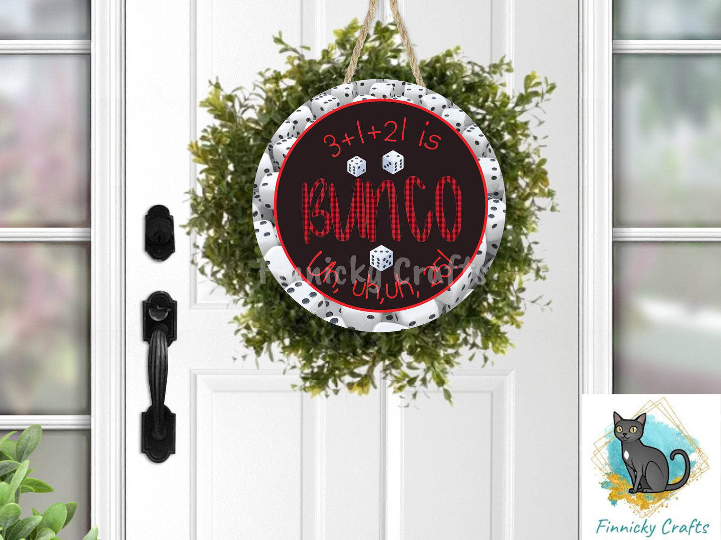 Bunco, Digital, PNG, Design, Download, Door Hanger, Ornament, Earrings, Badge Reel, Keyrings, Sublimation