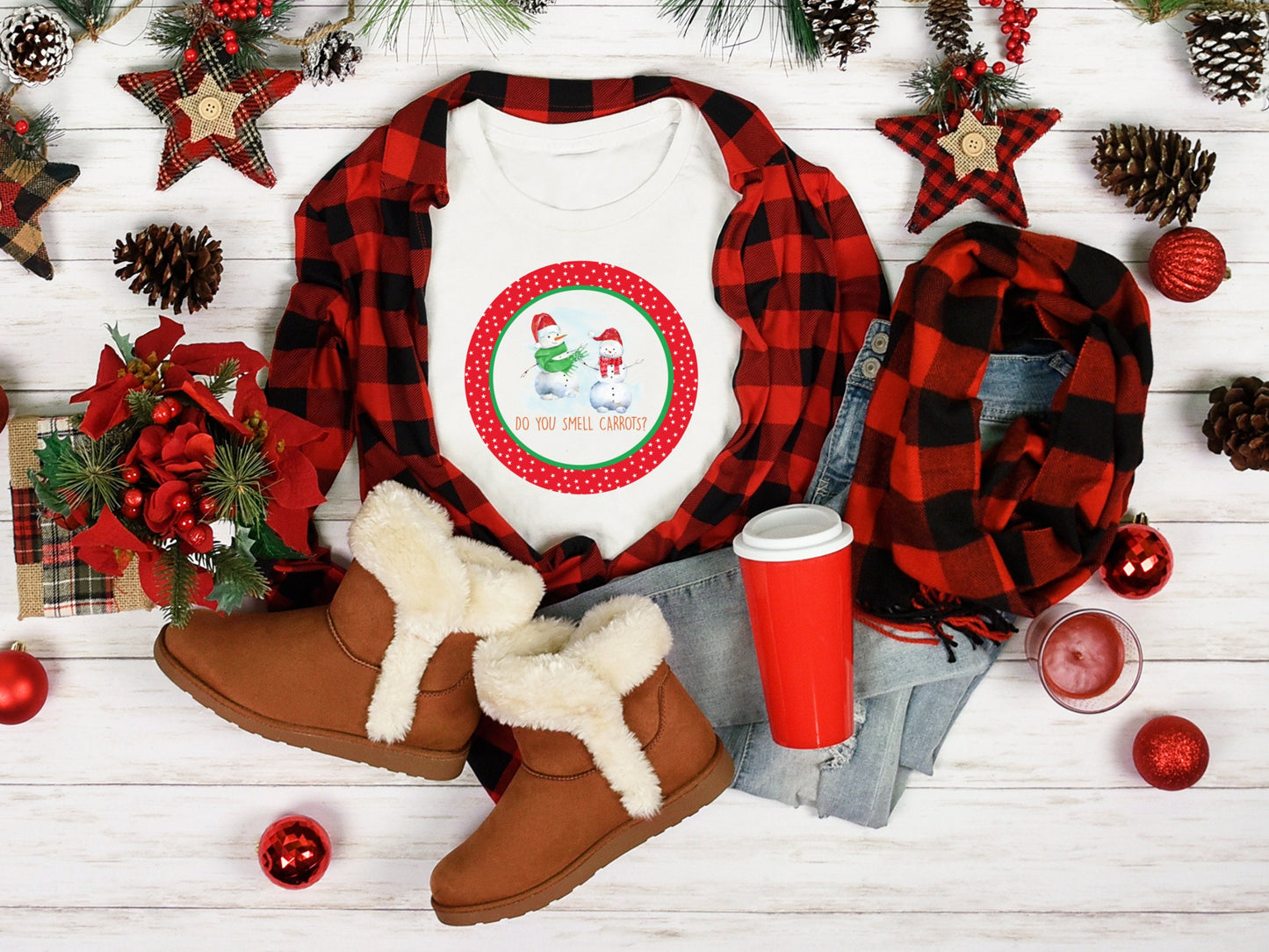 Do you smell carrots? funny snowmen Round Sign - T-shirt - Hat - Pillow - Apron - Coaster - Cup - Bag - Ornament Design - Digital Download