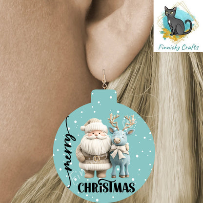 Fishing Bobber Ornament, Santa Reindeer Christmas, Customizable, Personalize, Sublimation, Digital, PNG, Design, Download Only, Night Light