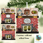 Santa Fireplace - Hunting Lodge - Customizable Ornament,  Sublimation, Digital, PNG, Design, Download, Hunters, Fishermen