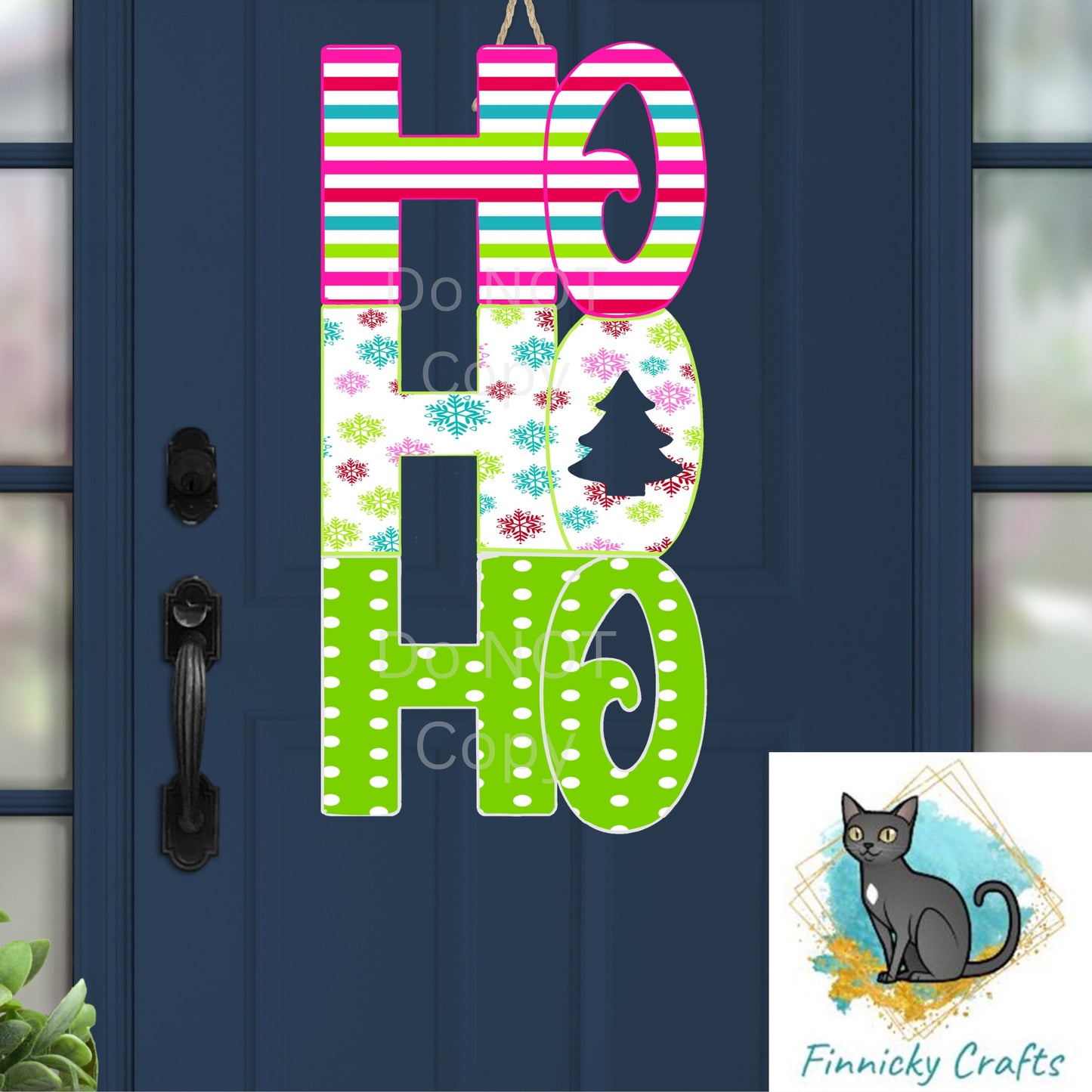 Ho Ho Ho Christmas Sublimation Design png - ornament, sign, earrings, badge reel, bag charm