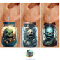 Halloween Mason Jar Sublimation Digital Design Bundle - Ghouls, Creatures - MDF, Acrylic - Earrings, Sign, Nightlight, Bag Charm