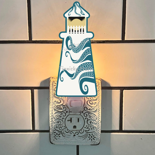 Kraken Lighthouse Sign, Octopus, Nightlight, Keychain, Earrings, Sublimation, Digital, PNG, Design, Download, Acrylic, MDF