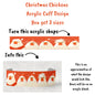 Cute Christmas Chickens Bracelet Cuff Sublimation Digital Designs - Small, Medium, Large PNG files - Acrylic