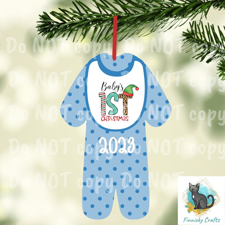 Baby's First Christmas Ornament Bundle png - Digital Design - Download - Kid Pajamas