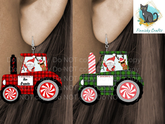 Tractor, Farmer, Special Delivery, Santa, Reindeer, Sublimation, Digital, PNG, Design, Download Only, Ornament, Decoration, Sign