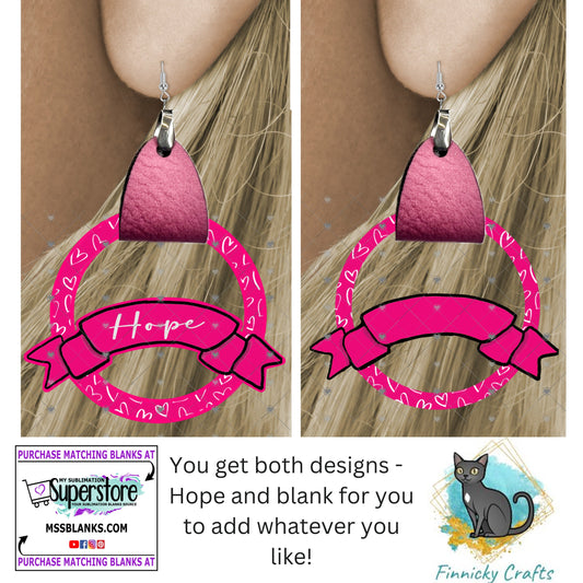Leather Ribbon Earrings PNG, Earring Design, Sublimation Leather Earring.