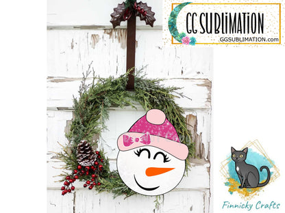 Snowman Design, Snowman Beanie, Winter, Bundle, Sublimation, Digital Design, PNG, Download, Decoration, Earring, Door Hanger, Ornament