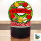 Personalizable Christmas Wreath, Round Light Base Acrylic, Sign, Sublimation, Digital, PNG, Design, Acrylic, Nightlight