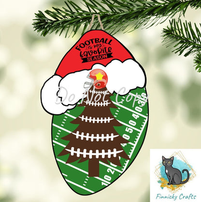 Football with Santa Hat, Earrings, Sublimation, Digital, PNG, Design, Download Only, Ornament, Decoration
