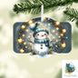 Plaque, Snowman, Christmas ornament, lights, Sublimation, Digital, PNG, Design, Download Only, Ornament, Decoration, Sign, DTF